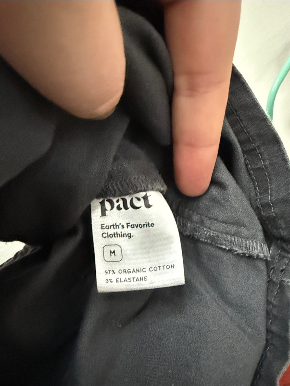 Pact Organic Cotton Women's Charcoal Drawstring Casual Shorts - Picture 5 of 6